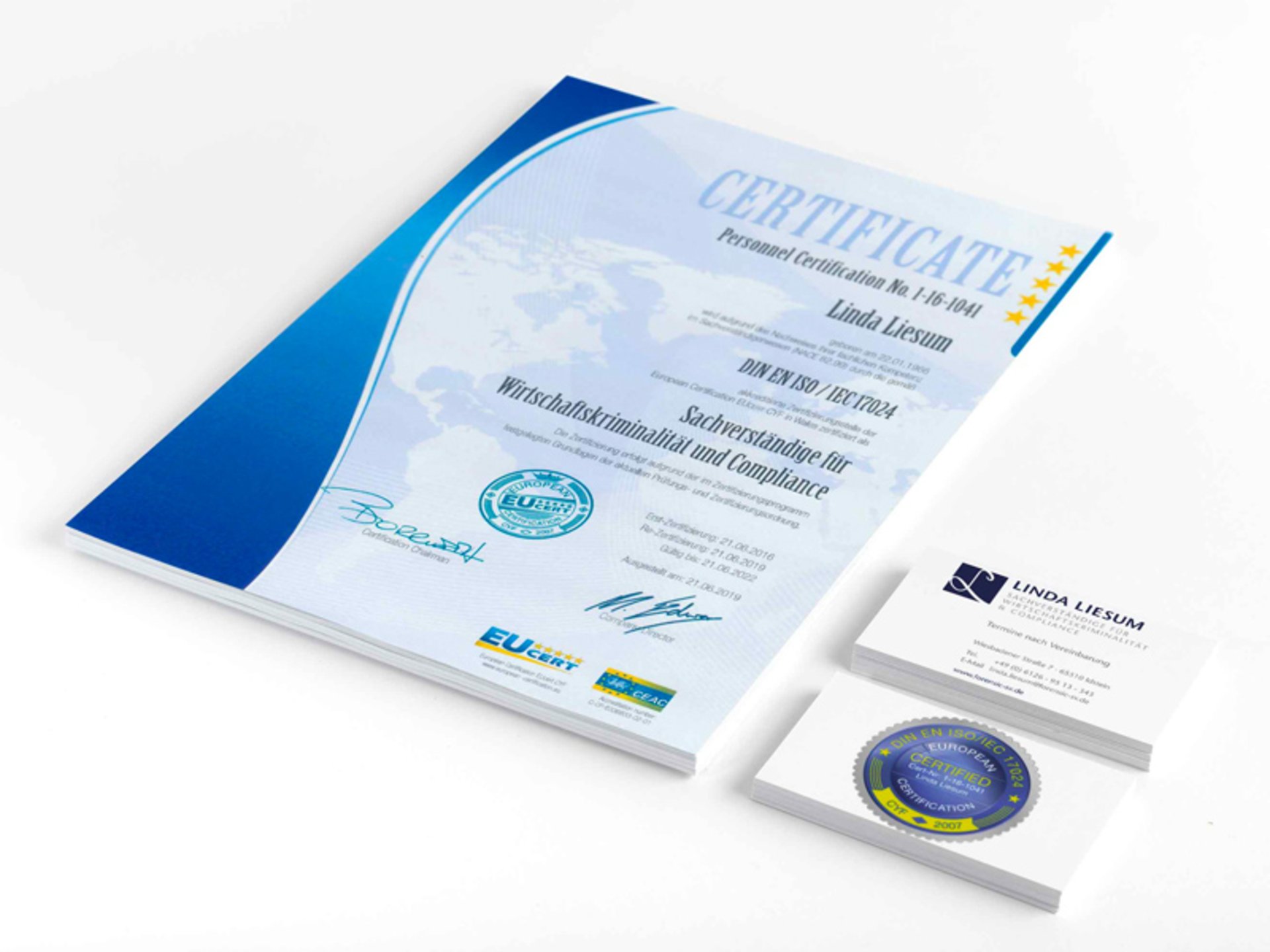 Re-Zertifziert nach DIN EN ISO/iEC 17024
